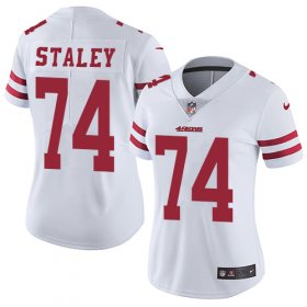 Wholesale Cheap Nike 49ers #74 Joe Staley White Women\'s Stitched NFL Vapor Untouchable Limited Jersey