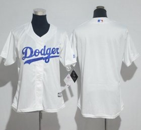 Wholesale Cheap Dodgers Blank White Lady Fashion Stitched MLB Jersey