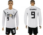 Wholesale Cheap Germany #9 Schurrle White Home Long Sleeves Soccer Country Jersey