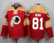 Wholesale Cheap Nike Redskins #81 Art Monk Burgundy Red Player Pullover NFL Hoodie