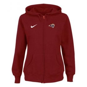 Wholesale Cheap Nike Los Angeles Rams Ladies Tailgater Full Zip Hoodie Red