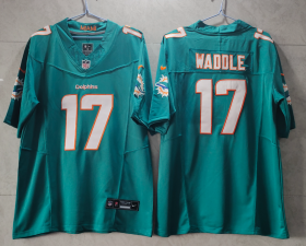 Wholesale Cheap Men\'s Miami Dolphins #17 Jaylen Waddle Green 2023 FUSE Vapor Limited Throwback Stitched Jersey
