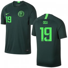 Wholesale Cheap Nigeria #19 Ogu Away Soccer Country Jersey