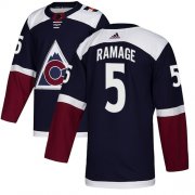 Wholesale Cheap Adidas Avalanche #5 Rob Ramage Navy Alternate Authentic Stitched NHL Jersey