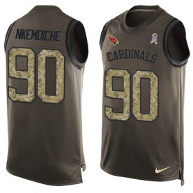 Wholesale Cheap Nike Cardinals #90 Robert Nkemdiche Green Men\'s Stitched NFL Limited Salute To Service Tank Top Jersey