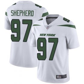 Wholesale Cheap Nike Jets #97 Nathan Shepherd White Men\'s Stitched NFL Vapor Untouchable Limited Jersey