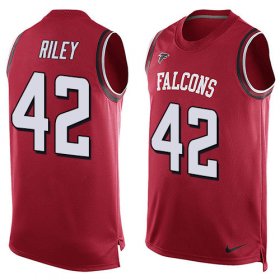 Wholesale Cheap Nike Falcons #42 Duke Riley Red Team Color Men\'s Stitched NFL Limited Tank Top Jersey