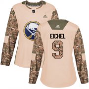Wholesale Cheap Adidas Sabres #9 Jack Eichel Camo Authentic 2017 Veterans Day Women's Stitched NHL Jersey