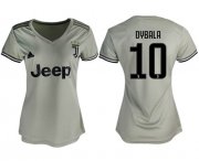 Wholesale Cheap Women's Juventus #10 Dybala Away Soccer Club Jersey