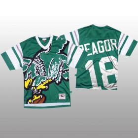 Wholesale Cheap NFL Philadelphia Eagles #18 Jalen Reagor Green Men\'s Mitchell & Nell Big Face Fashion Limited NFL Jersey