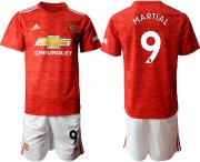 Wholesale Cheap Men 2020-2021 club Manchester United home 9 red Soccer Jerseys