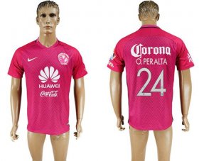 Wholesale Cheap America #24 O.Peralta Pink Soccer Club Jersey