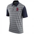 Wholesale Cheap Men's Boston Red Sox Nike Gray Dri-FIT Stripe Polo