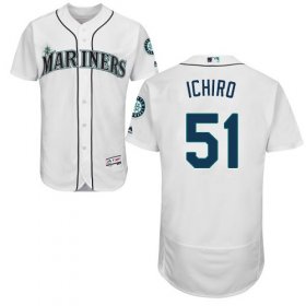 Wholesale Cheap Mariners #51 Ichiro Suzuki White Flexbase Authentic Collection Stitched MLB Jersey
