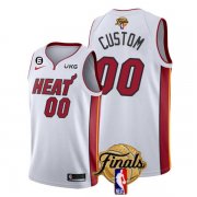 Wholesale Cheap Men's Miami Heat Active Player Custom White 2023 Finals Association Edition With NO.6 Patch Stitched Basketball Jersey