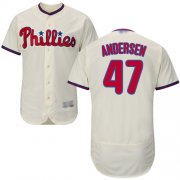 Wholesale Cheap Phillies #47 Larry Andersen Cream Flexbase Authentic Collection Stitched MLB Jersey
