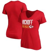 Wholesale Cheap Kansas City Chiefs Fanatics Branded Women's Kickoff 2020 V-Neck T-Shirt Red