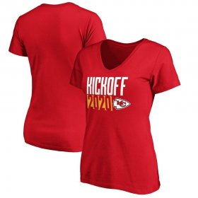 Wholesale Cheap Kansas City Chiefs Fanatics Branded Women\'s Kickoff 2020 V-Neck T-Shirt Red