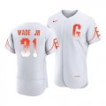 Wholesale Cheap San Francisco Giants #31 LaMonte Wade Jr White 2021 City Connect MLB Flex Base Nike Jersey