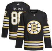 Cheap Men's Boston Bruins #88 David Pastrnak Black 100th Anniversary Stitched Jersey