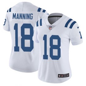 Wholesale Cheap Nike Colts #18 Peyton Manning White Women\'s Stitched NFL Vapor Untouchable Limited Jersey