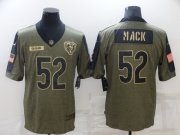 Wholesale Cheap Men's Chicago Bears #52 Khalil Mack Nike Olive 2021 Salute To Service Limited Player Jersey