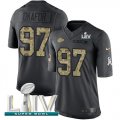 Wholesale Cheap Nike Chiefs #97 Alex Okafor Black Super Bowl LIV 2020 Men's Stitched NFL Limited 2016 Salute to Service Jersey