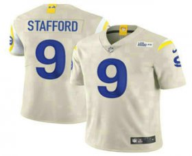Wholesale Cheap Men\'s Los Angeles Rams #9 Matthew Stafford Cream 2021 NEW Vapor Untouchable Stitched NFL Nike Limited Jersey