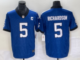 Wholesale Cheap Men's Indianapolis Colts #5 Anthony Richardson Royal 2023 FUSE Indiana Nights Limited Stitched Jersey