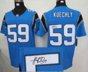 Wholesale Cheap Nike Panthers #59 Luke Kuechly Blue Alternate Men's Stitched NFL Elite Autographed Jersey