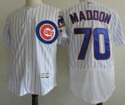Wholesale Cheap Cubs #70 Joe Maddon White Flexbase Authentic Collection Stitched MLB Jersey