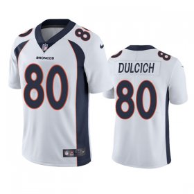 Wholesale Cheap Men\'s Denver Broncos #80 Greg Dulcich White Vapor Untouchable Stitched Jersey