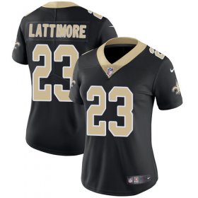 Wholesale Cheap Nike Saints #23 Marshon Lattimore Black Team Color Women\'s Stitched NFL Vapor Untouchable Limited Jersey