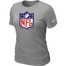 Wholesale Cheap Women\'s Nike NFL Logo NFL T-Shirt Light Grey