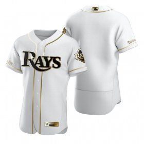Wholesale Cheap Tampa Bay Rays Blank White Nike Men\'s Authentic Golden Edition MLB Jersey