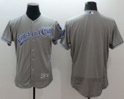 Wholesale Cheap Royals Blank Grey Flexbase Authentic Collection Stitched MLB Jersey