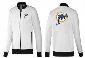 Wholesale Cheap NFL Miami Dolphins Team Logo Jacket White_1