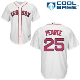 Wholesale Cheap Red Sox #25 Steve Pearce White New Cool Base Stitched MLB Jersey