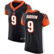 Wholesale Cheap Nike Bengals #9 Joe Burrow Black Team Color Men's Stitched NFL Vapor Untouchable Elite Jersey