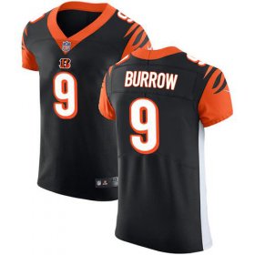Wholesale Cheap Nike Bengals #9 Joe Burrow Black Team Color Men\'s Stitched NFL Vapor Untouchable Elite Jersey