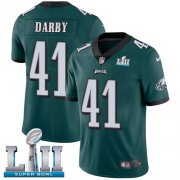 Wholesale Cheap Nike Eagles #41 Ronald Darby Midnight Green Team Color Super Bowl LII Youth Stitched NFL Vapor Untouchable Limited Jersey