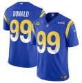 Wholesale Cheap Men's Los Angeles Rams #99 Aaron Donald Blue 2023 F.U.S.E. With 4-Star C Patch Vapor Vapor Limited Football Stitched Jersey
