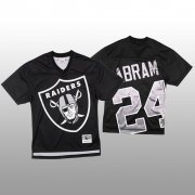 Wholesale Cheap NFL Las Vegas Raiders #24 Johnathan Abram Black Men's Mitchell & Nell Big Face Fashion Limited NFL Jersey