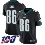 Wholesale Cheap Nike Eagles #86 Zach Ertz Black Alternate Men's Stitched NFL 100th Season Vapor Limited Jersey