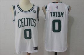 Wholesale Cheap Men\'s Boston Celtics #0 Jayson Tatum White 2017-2018 Nike Swingman Stitched NBA Jersey