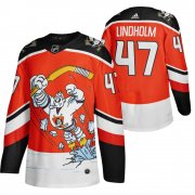 Wholesale Cheap Anaheim Ducks #47 Hampus Lindholm Red Men's Adidas 2020-21 Reverse Retro Alternate NHL Jersey