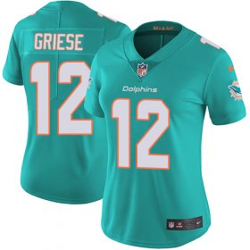Wholesale Cheap Nike Dolphins #12 Bob Griese Aqua Green Team Color Women\'s Stitched NFL Vapor Untouchable Limited Jersey