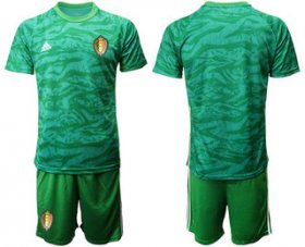 Wholesale Cheap Belgium Green Goalkeeper UEFA Euro 2020 Soccer Jersey