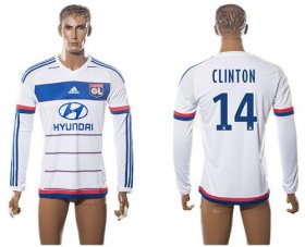 Wholesale Cheap Lyon #14 Clinton Home Long Sleeves Soccer Club Jersey