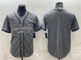 Wholesale Cheap Men's Seattle Seahawks Blank Gray With Patch Cool Base Stitched Baseball Jersey